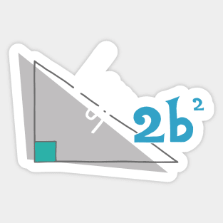 Hyp 2b(squared) - blue Sticker